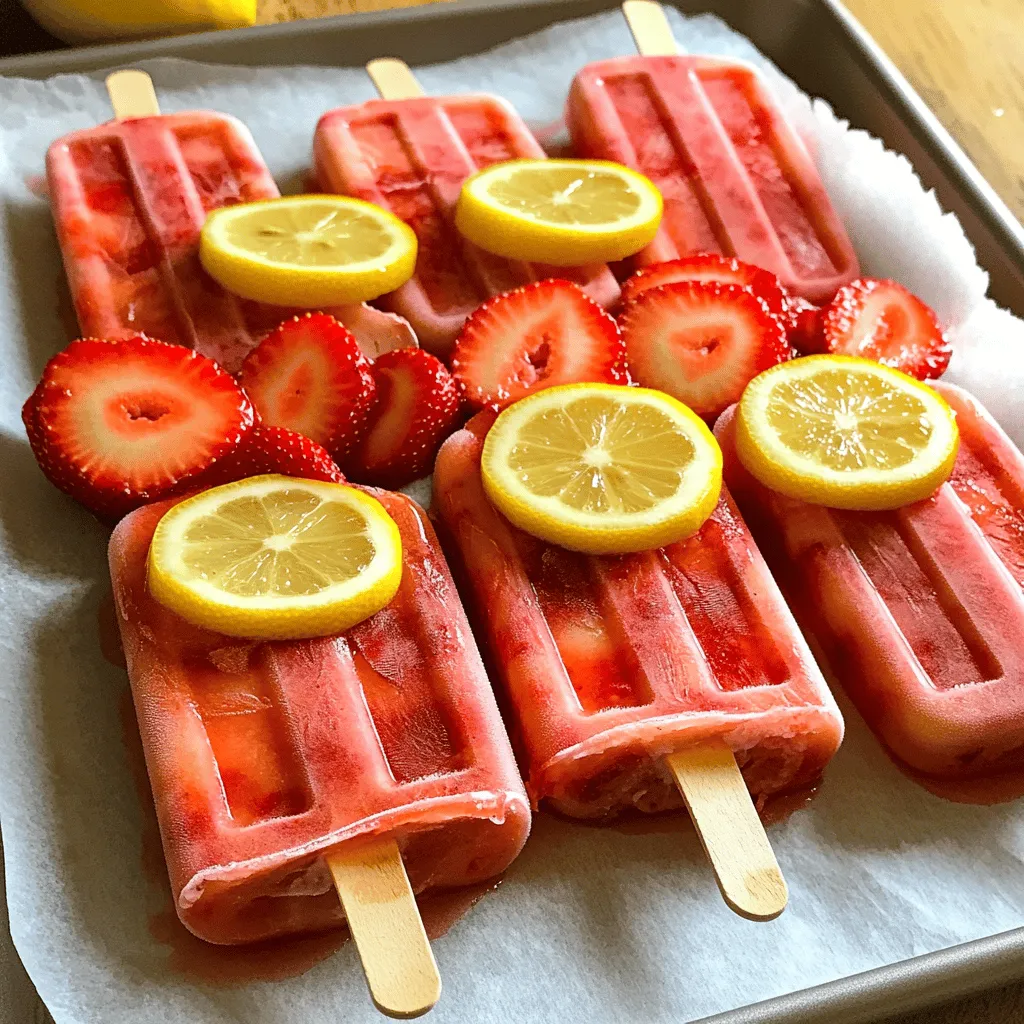 Strawberry Lemonade Popsicles Refreshing Summer Treat
