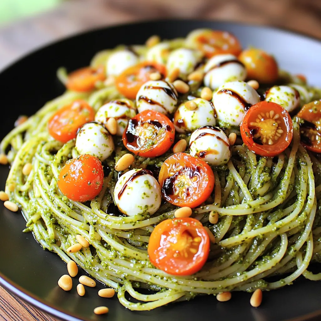 Minute Caprese Pesto Pasta Quick and Simple Meal