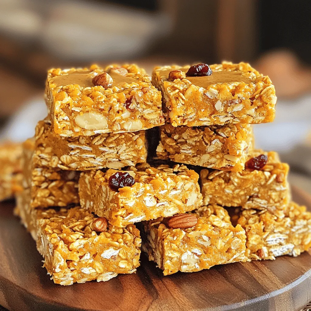 No Bake Pumpkin Spice Granola Bars Easy and Tasty