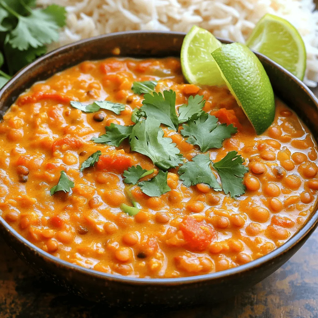 Creamy Coconut Lentil Curry Slow Cooker Delight