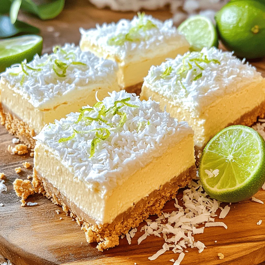 Creamy Coconut Lime Cheesecake Bars Delightful Treat