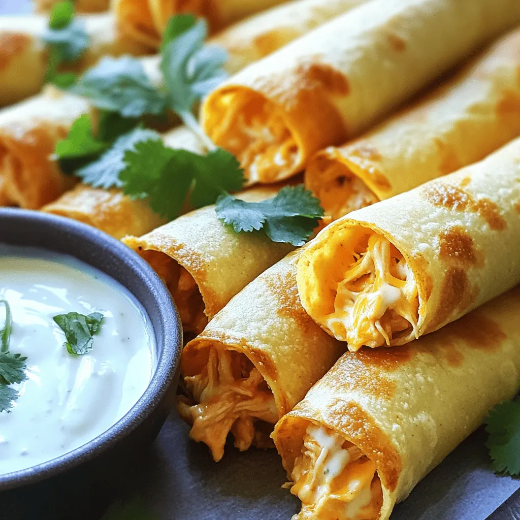 Crispy Buffalo Chicken Taquitos Flavorful Party Treat