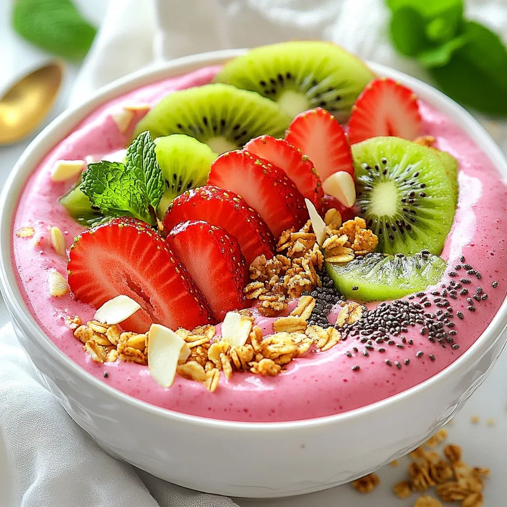 Strawberry Kiwi Smoothie Bowl Refreshing and Simple Treat