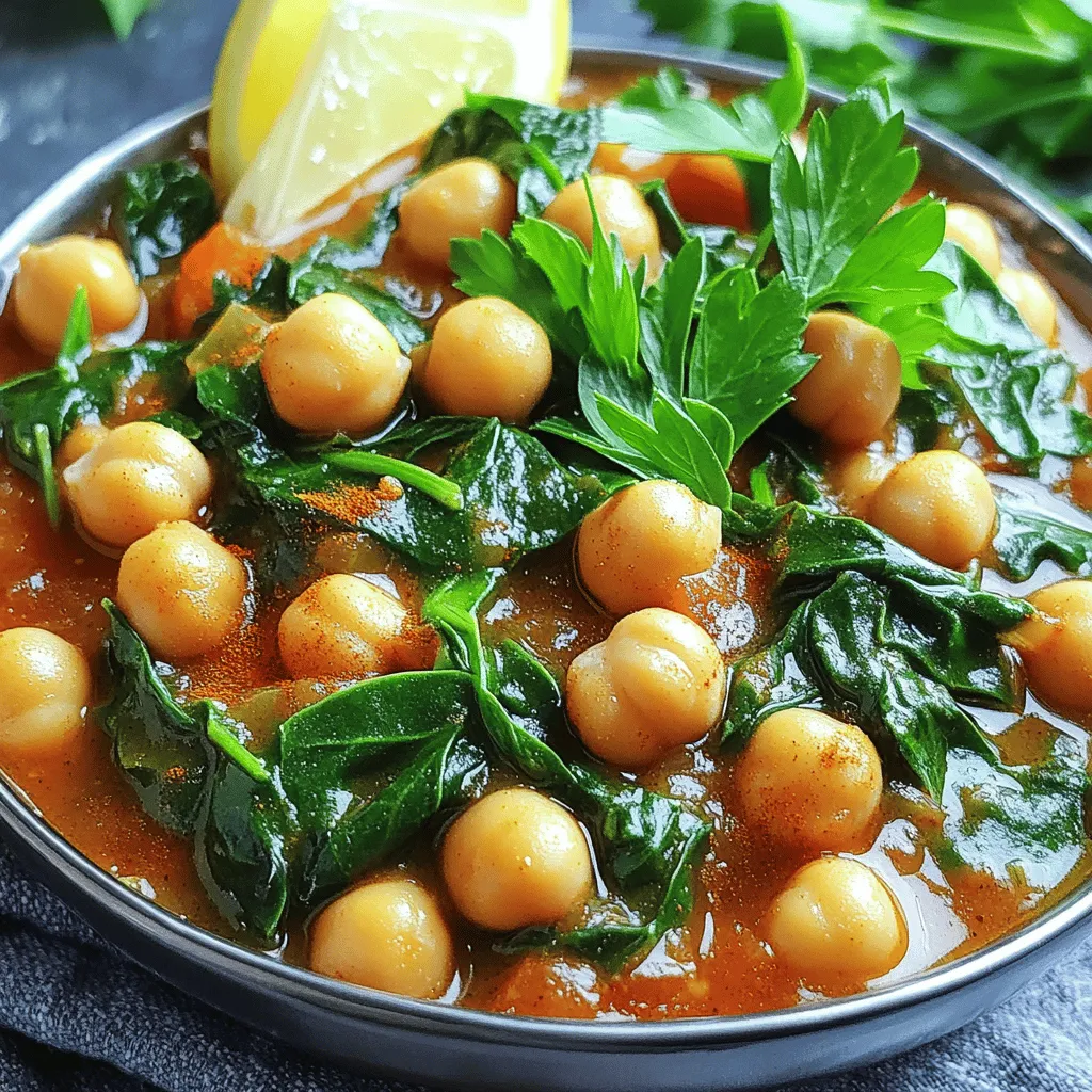 Chickpea and Spinach Stew Hearty and Nutritious Meal
