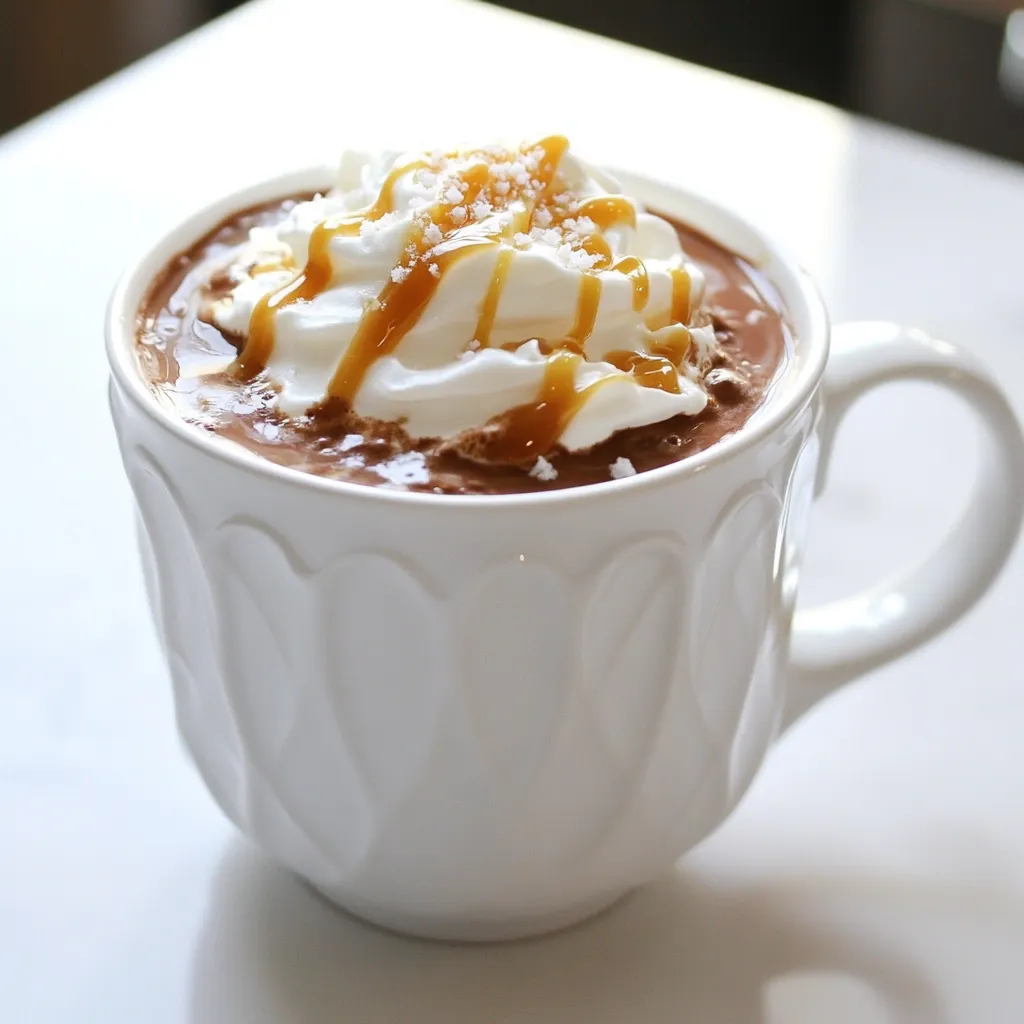 Warm Salted Caramel Hot Chocolate Irresistible Treat