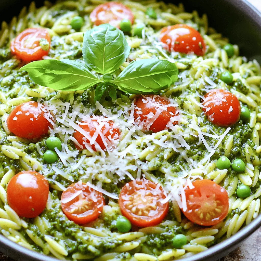 One-Pot Creamy Pesto Orzo Delightful and Simple Dish
