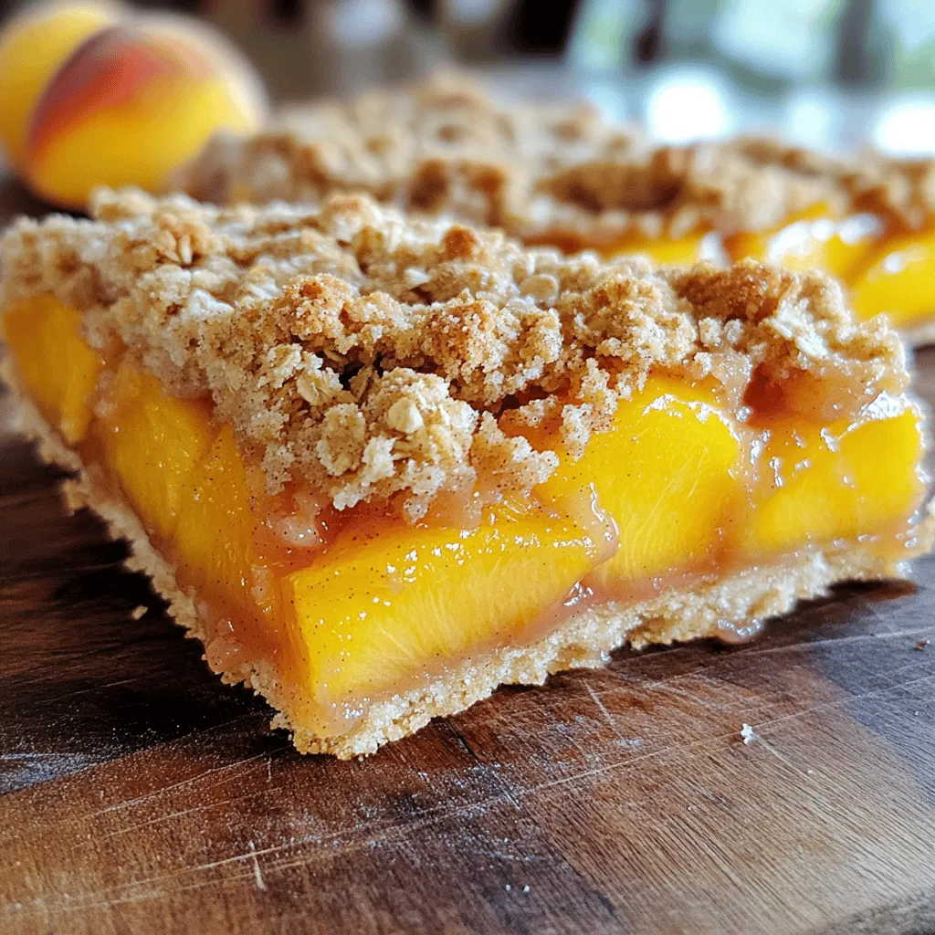 Peach Cobbler Crumble Bars Irresistible Sweet Treat