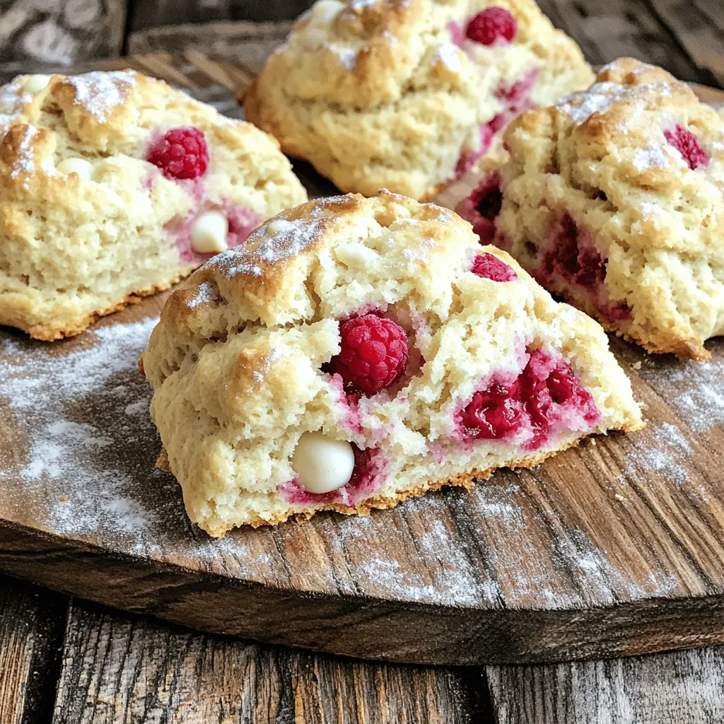 Raspberry White Chocolate Scones Perfectly Flaky Treat