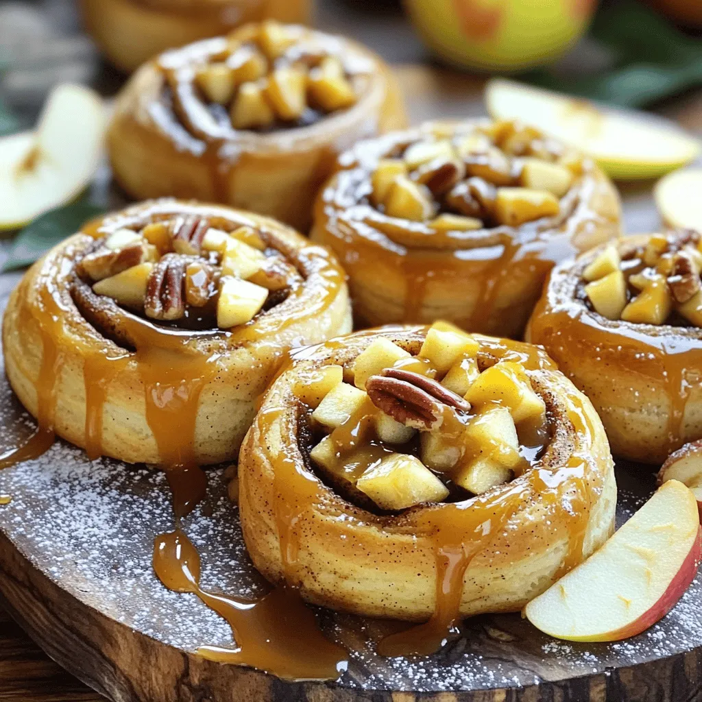 Caramel Apple Cinnamon Rolls Irresistible and Soft