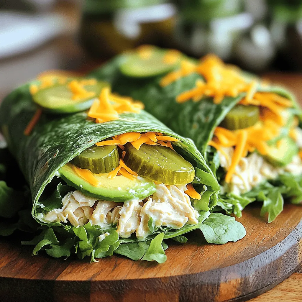 Pickle Ranch Chicken and Avocado Wraps Delight