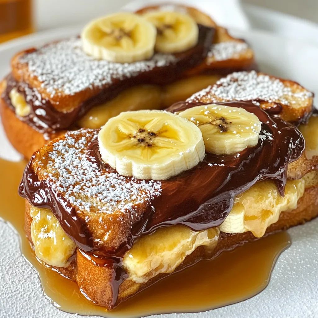 Irresistible Banana Nutella Stuffed French Toast Recipe