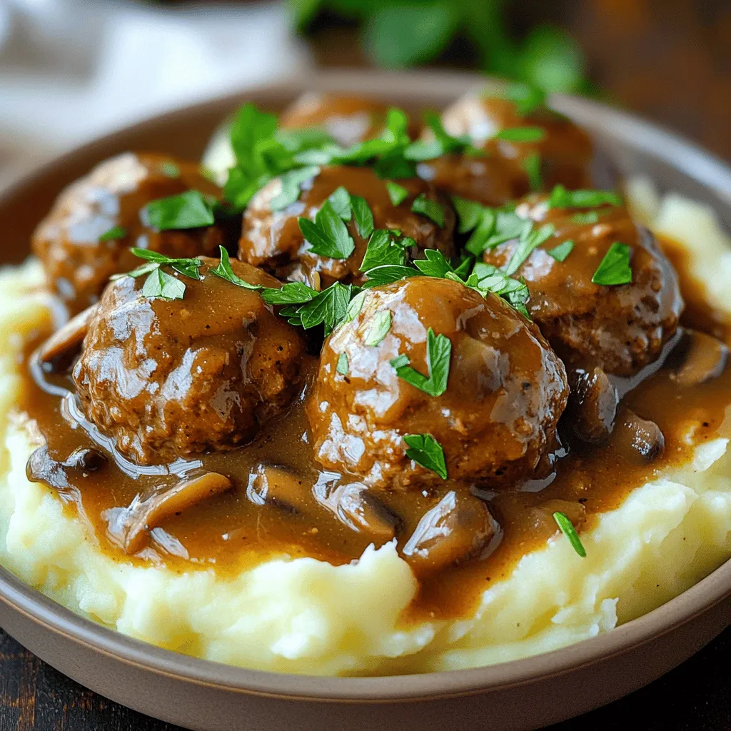 Savory Slow Cooker Salisbury Steak Meatballs Recipe