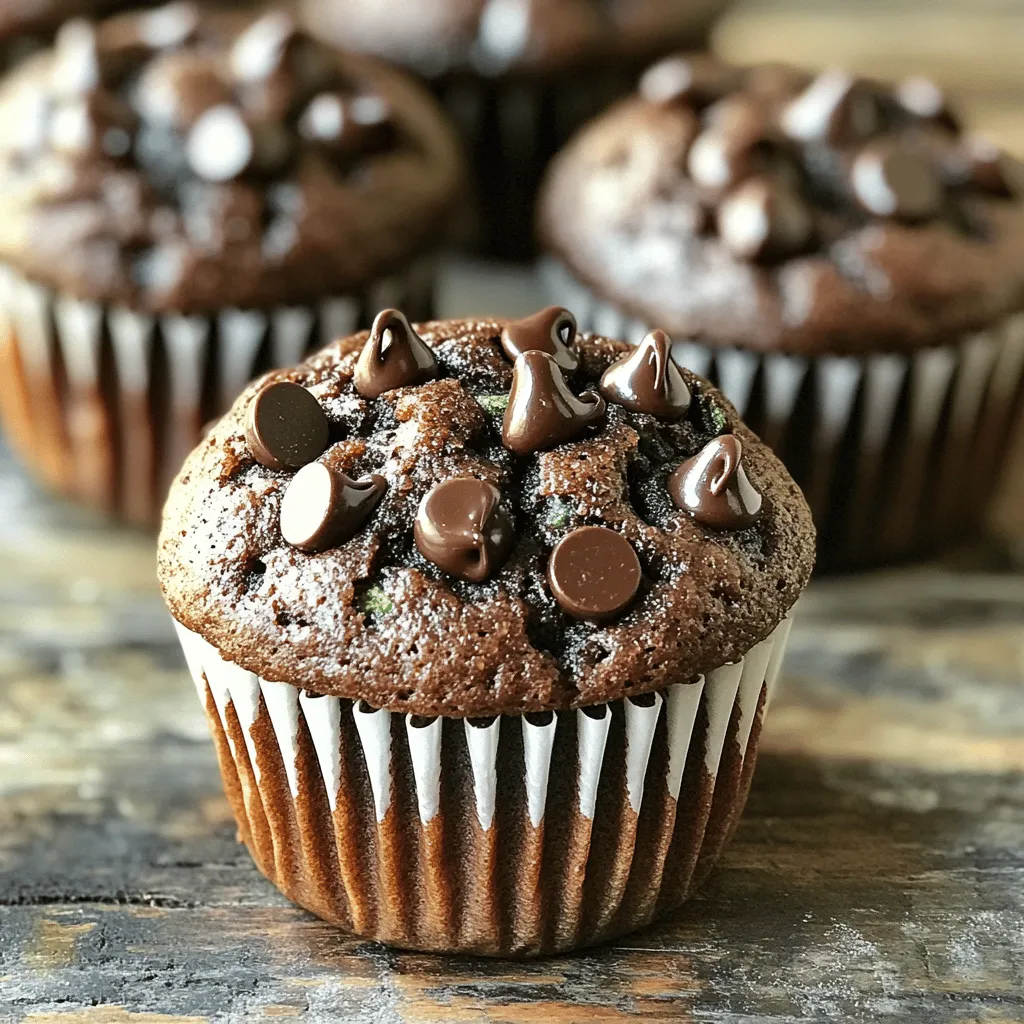 Double Chocolate Zucchini Muffins Rich and Decadent Treat