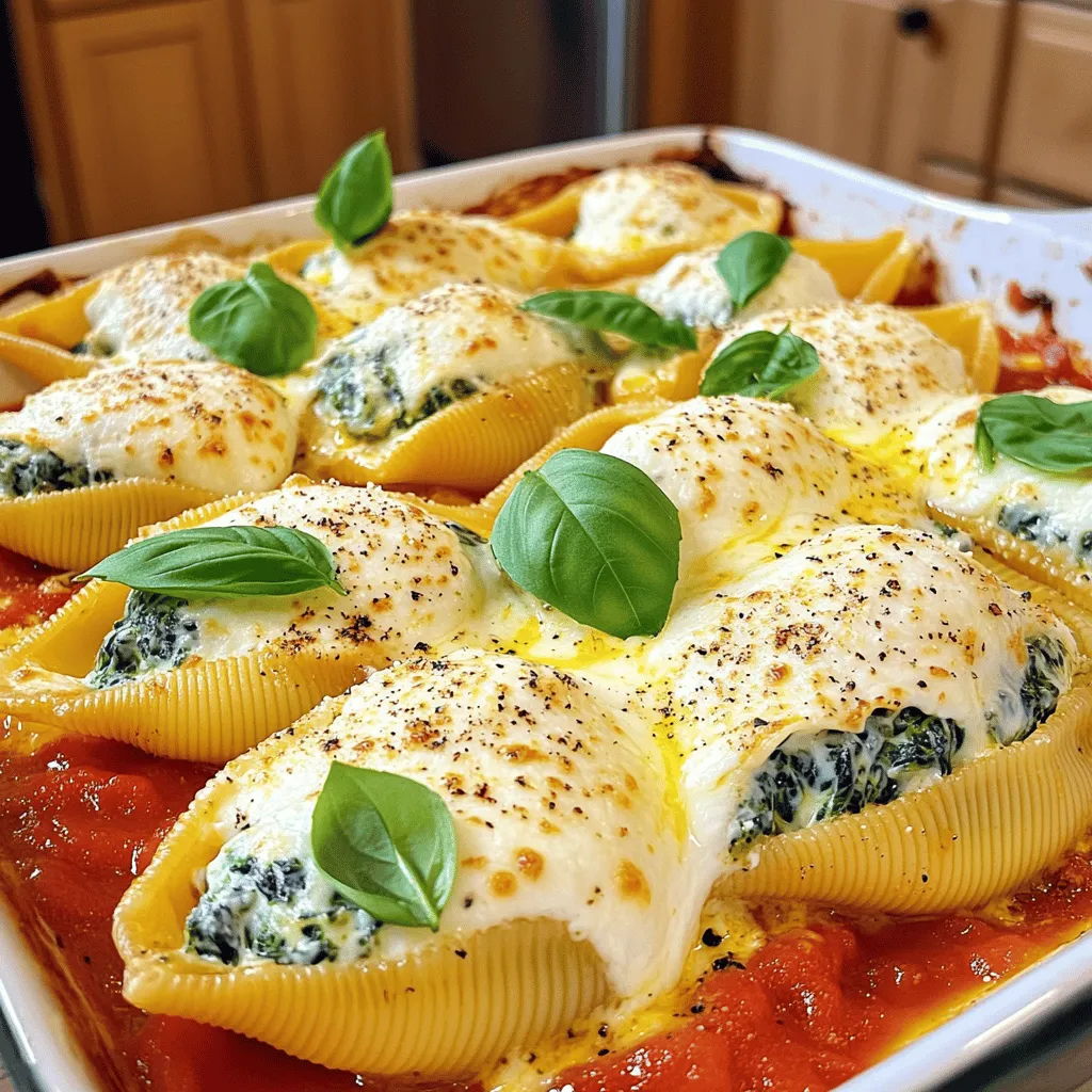 Spinach Ricotta Stuffed Shells Tasty and Joyful Meal