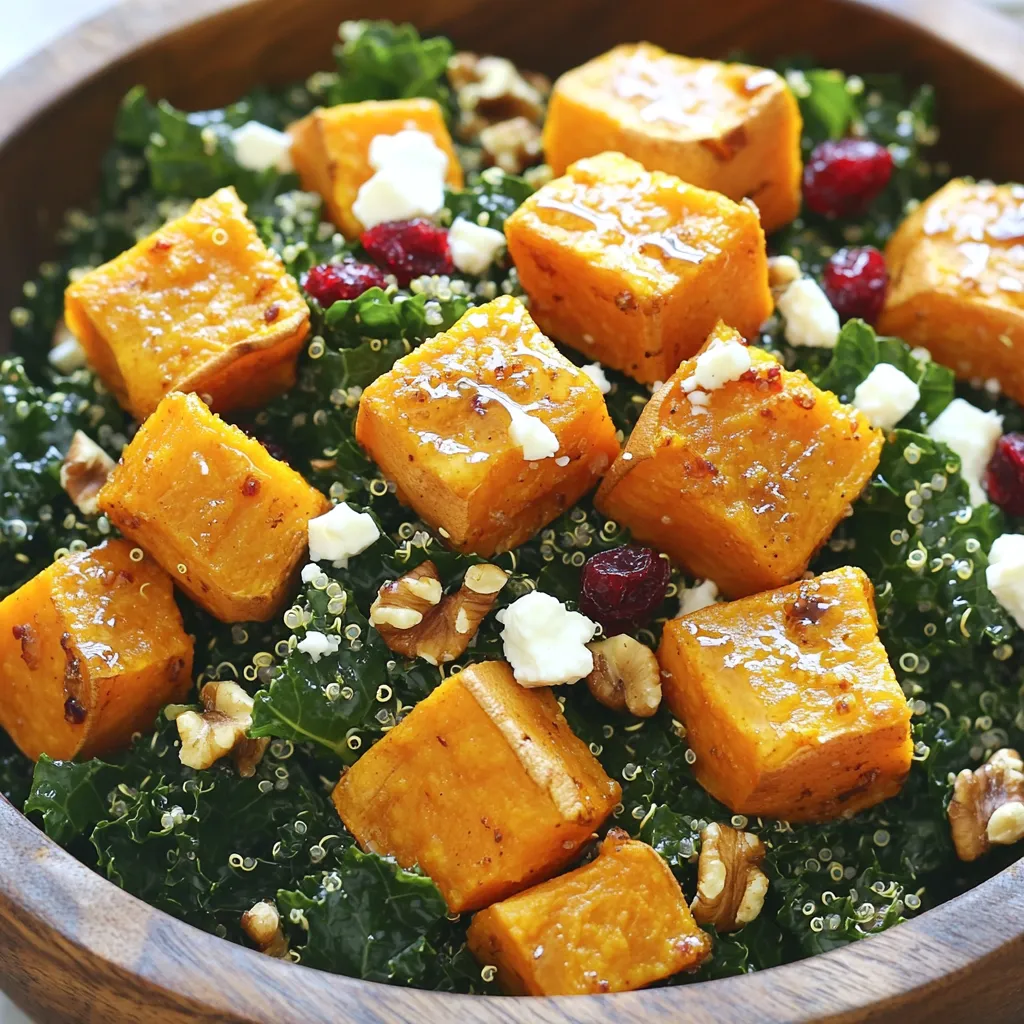Roasted Sweet Potato Kale Salad Fresh and Healthy Dish