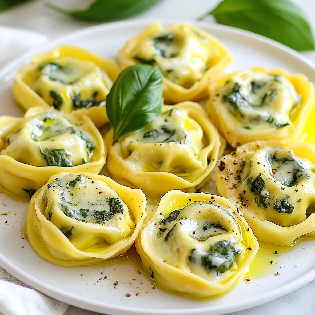 Creamy Spinach Stuffed Tortellini Tasty Italian Dish