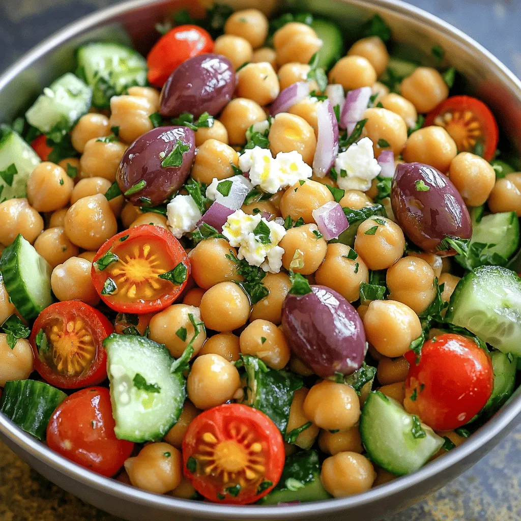 Greek Chickpea Salad Fresh and Flavorful Delight