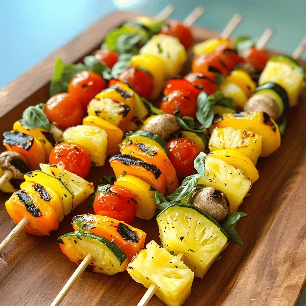 Rainbow Veggie Skewers Fresh and Colorful Delight