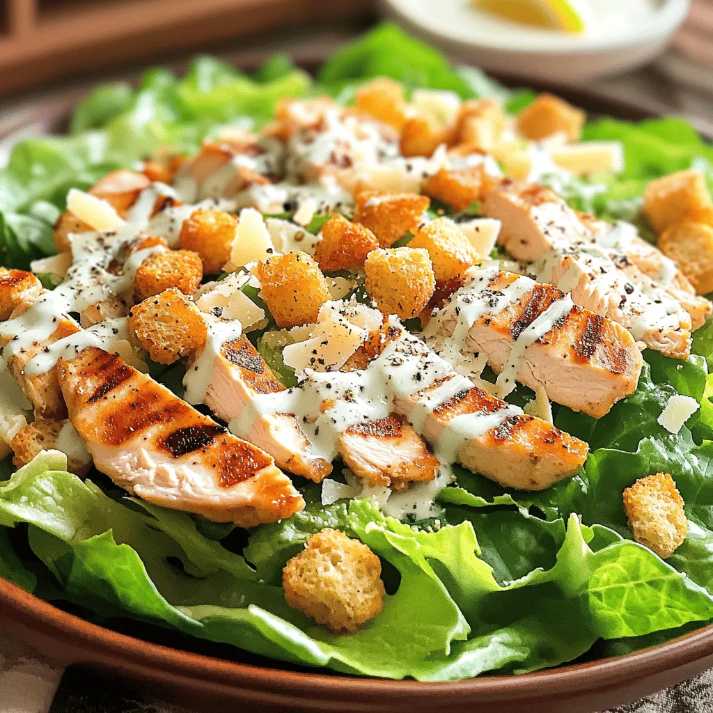 Classic Chicken Caesar Salad Tasty and Fresh Meal