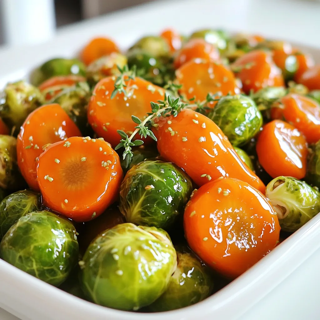 Maple Glazed Carrots &#038; Brussels Sprouts Tasty Side Dish