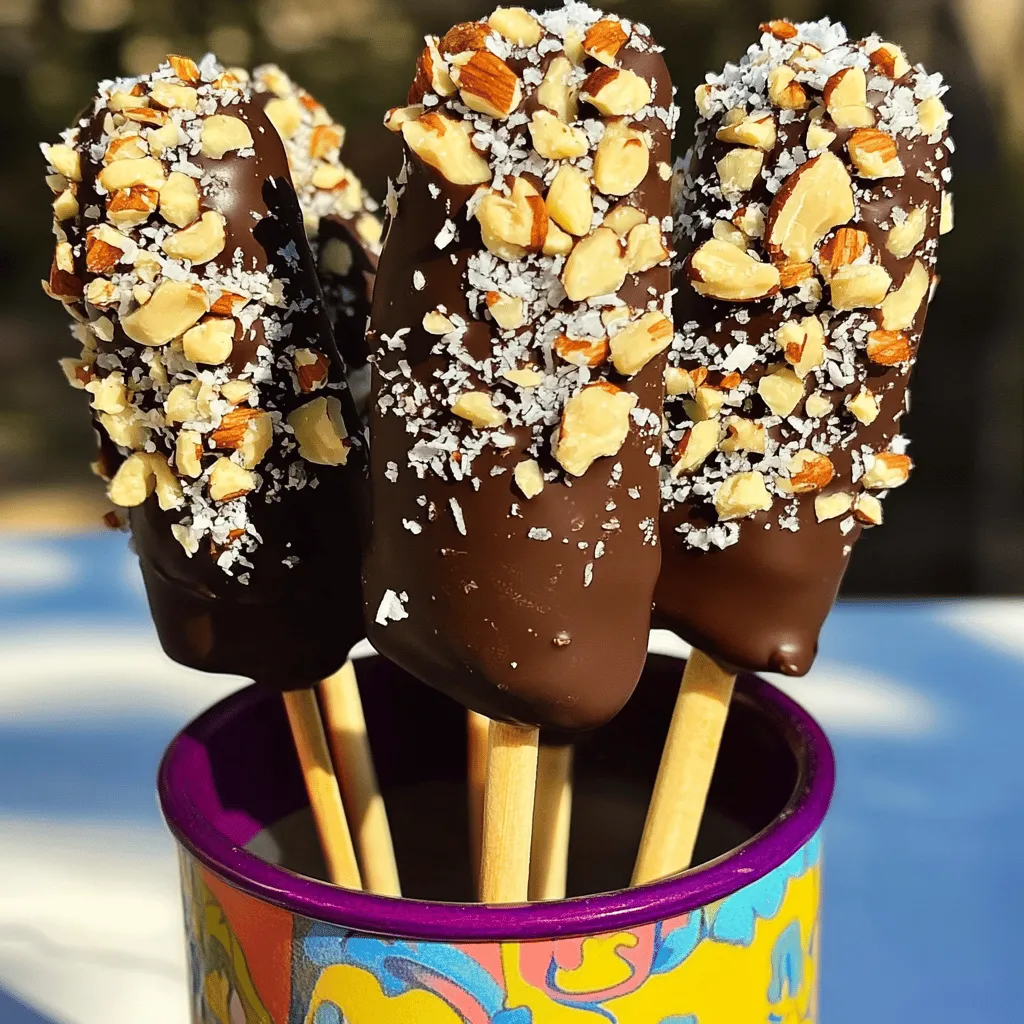 Chocolate Covered Banana Pops Delightful Frozen Treat