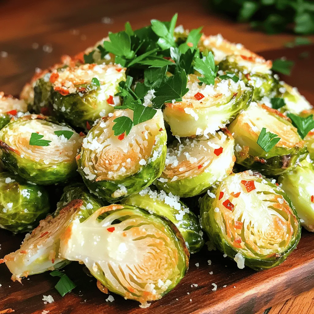 Roasted Garlic Parmesan Brussels Sprouts Delight