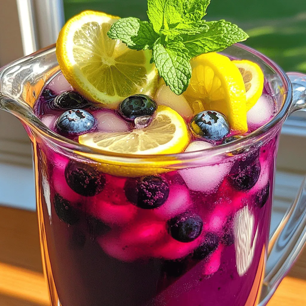 Blueberry Ginger Lemonade Refreshing Summer Drink