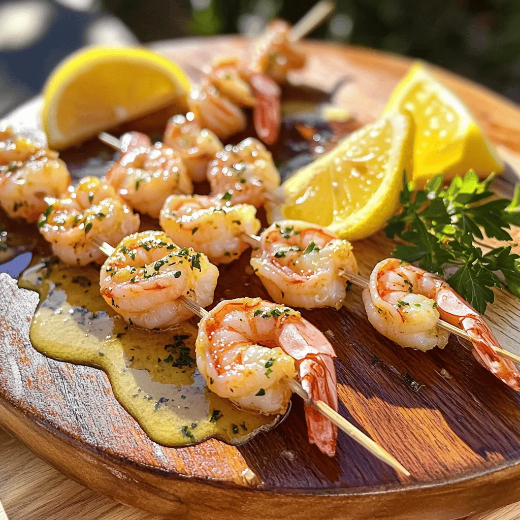 Garlic Butter Shrimp Skewers Tasty Simple Treat