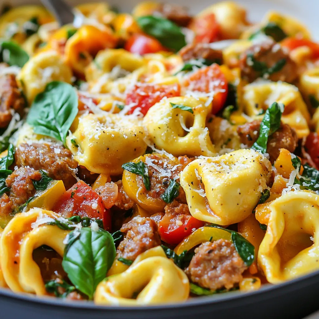 Italian Sausage Tortellini Skillet Flavorful Dinner Dish