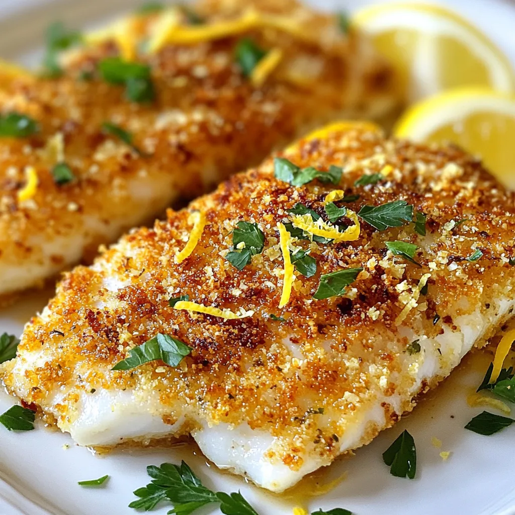 Lemon Parmesan Crusted Tilapia Easy and Tasty Dish