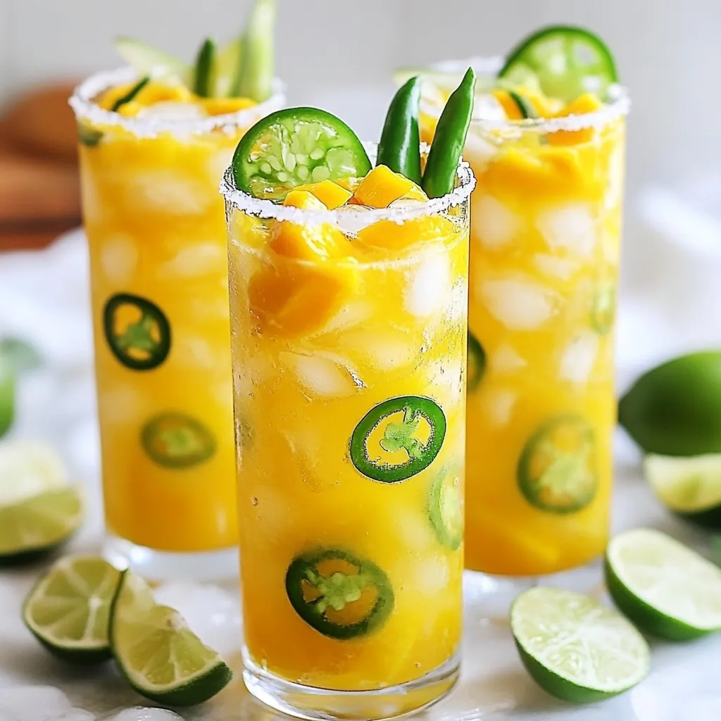 Mango Jalapeño Margarita Mocktail Refreshing Delight