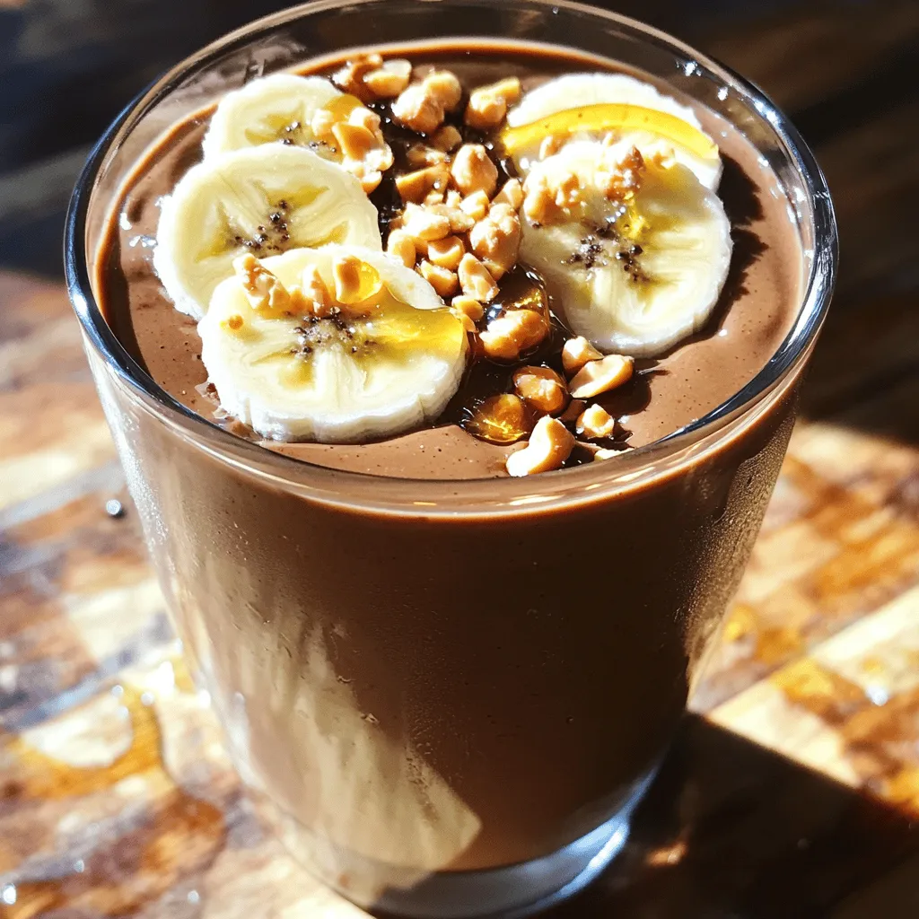 High-Protein Peanut Butter Cup Smoothie Delight