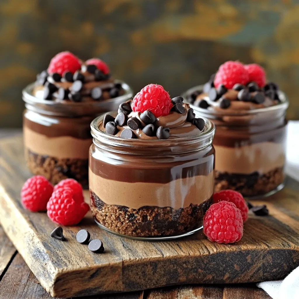 No-Bake Chocolate Cheesecake Jars Easy and Delicious