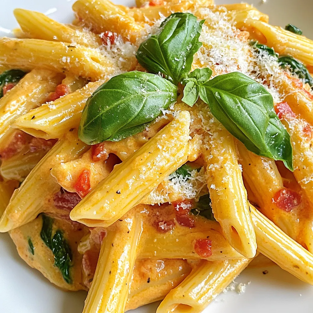 Creamy Tomato Spinach Penne Flavorful Dinner Delight
