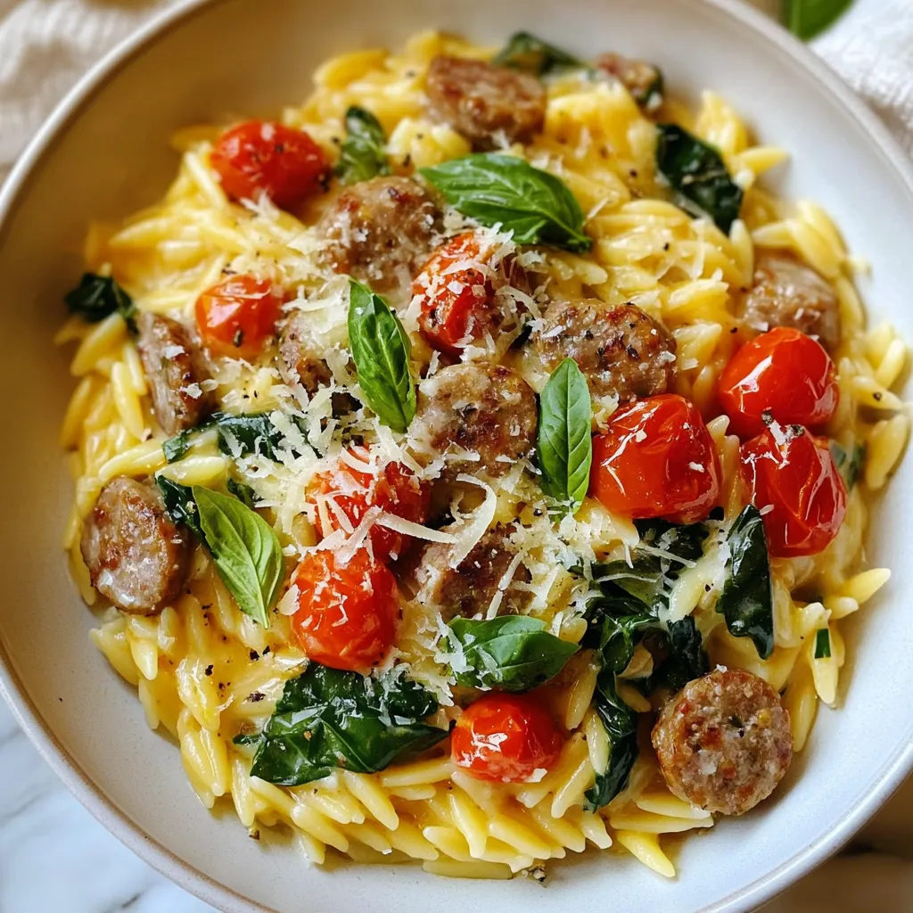 Creamy Tuscan Orzo with Sausage Flavorful Comfort Dish