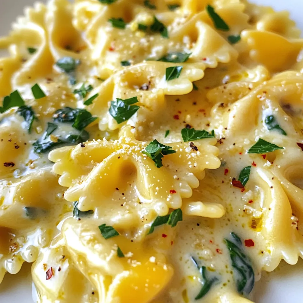 Creamy Garlic Bowtie Pasta Delightful and Easy Meal