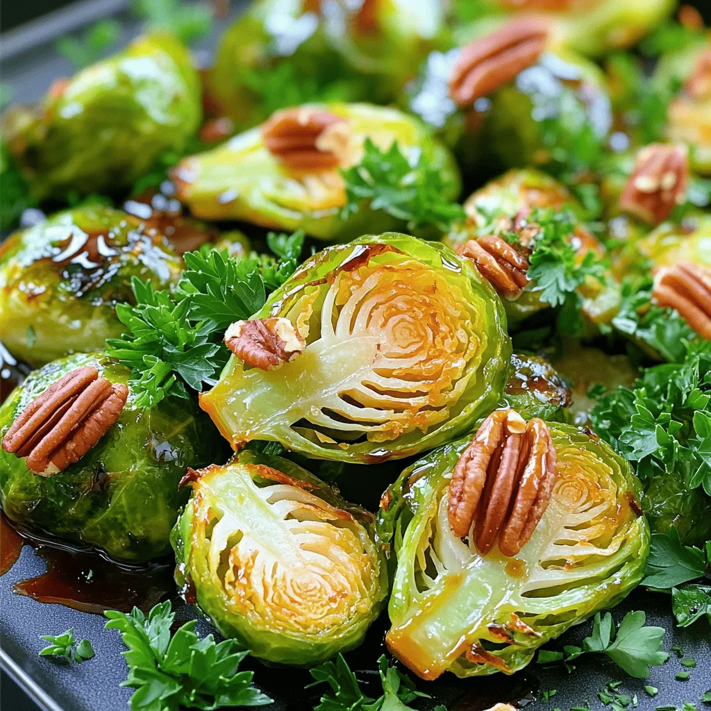 Balsamic Glazed Brussels Sprouts Tasty Side Dish Recipe