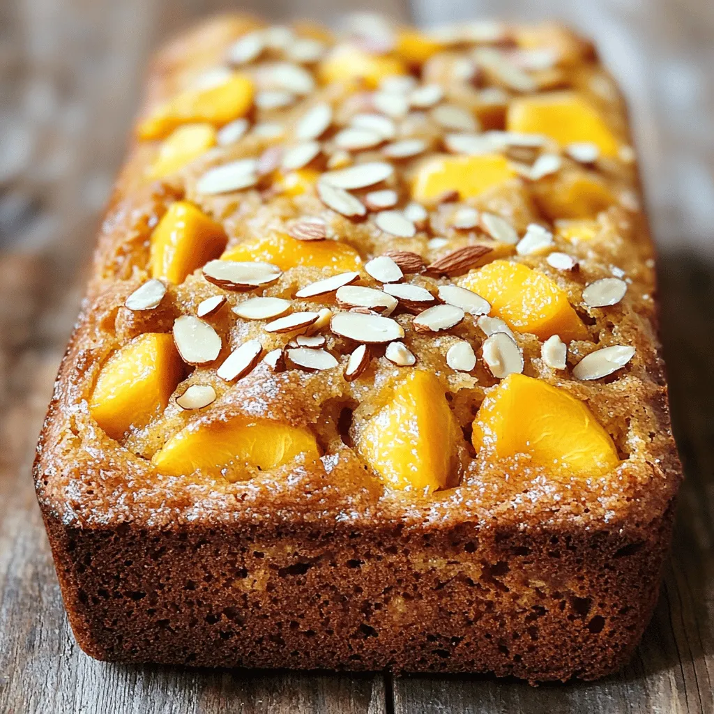 Peach Almond Breakfast Loaf Flavorful Morning Treat