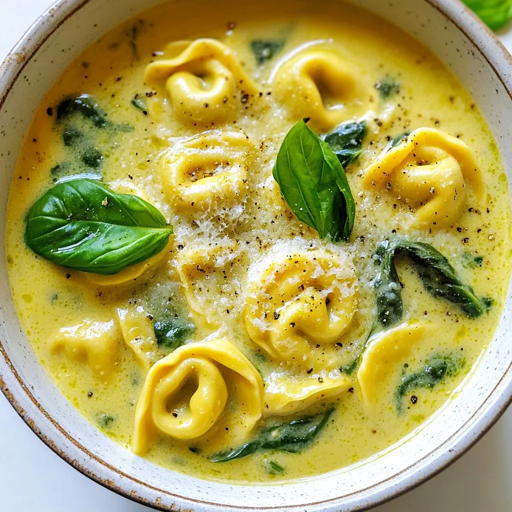 Creamy Tortellini Spinach Soup Flavorful Comfort Dish