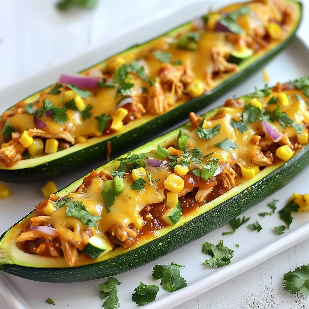 BBQ Chicken Zucchini Boats Flavorful and Easy Recipe