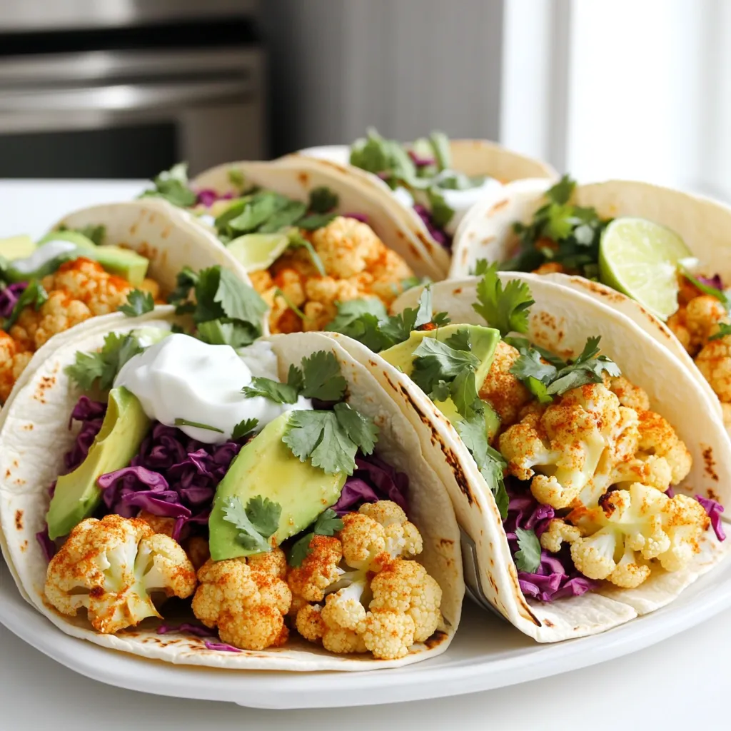 Spicy Roasted Cauliflower Tacos Fresh and Tasty Meal