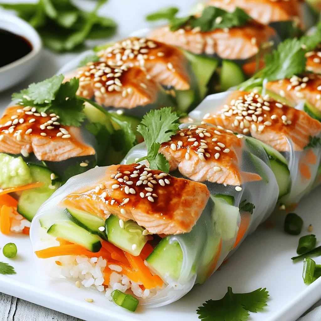 Teriyaki Salmon Rice Paper Rolls Tasty and Simple Recipe