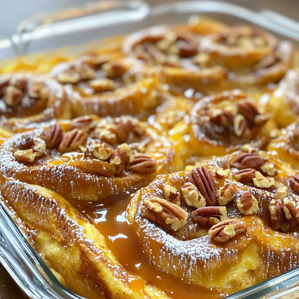 Caramel Pecan Sticky Bun French Toast Bake Delight