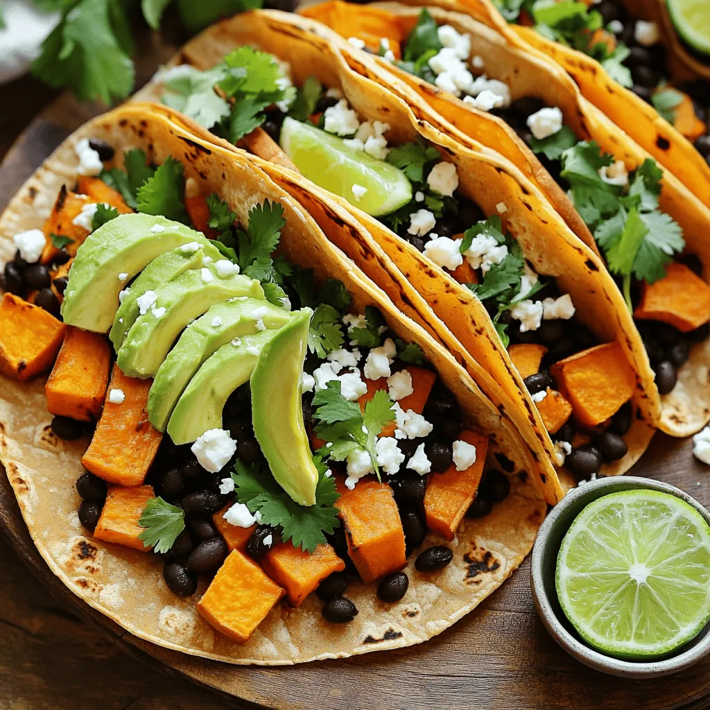 Savory Sweet Potato Black Bean Tacos Recipe