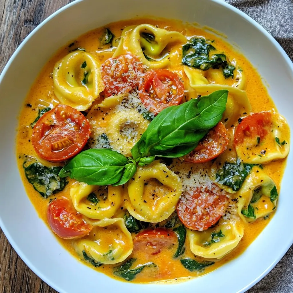 Creamy Tomato Spinach Tortellini Flavorful and Easy Dish