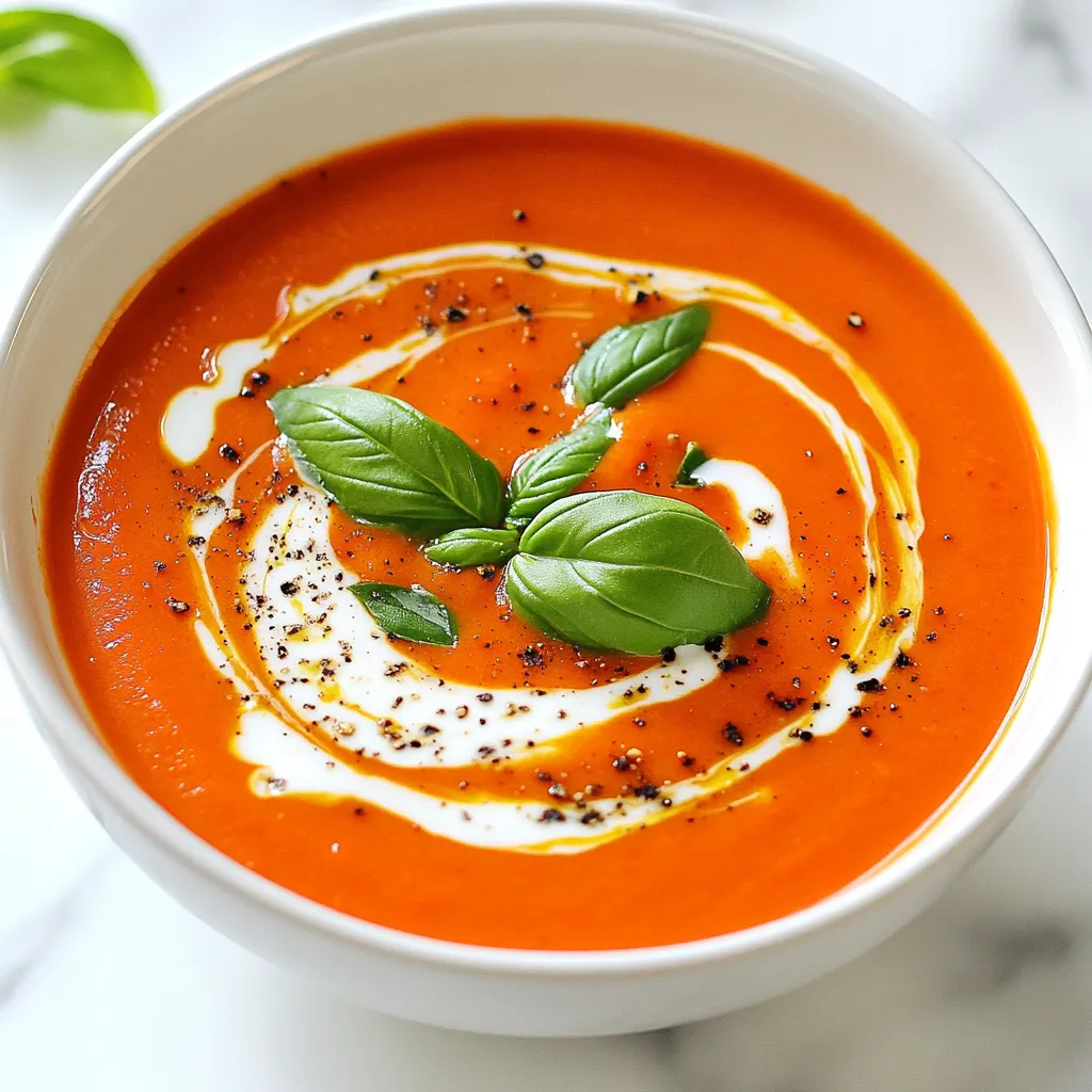 Roasted Red Pepper Tomato Soup Perfect for Any Meal