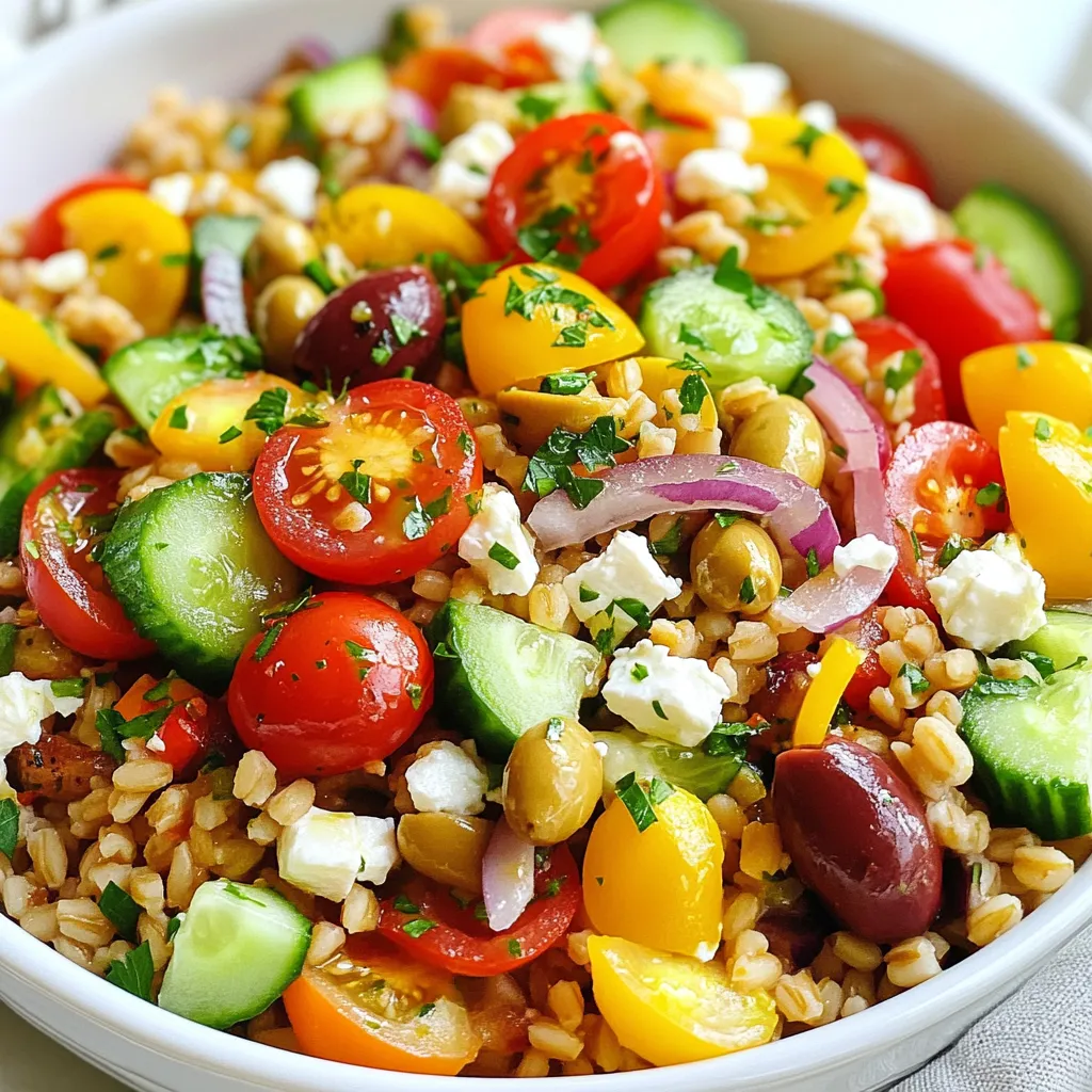 Mediterranean Farro Salad Fresh and Flavorful Dish