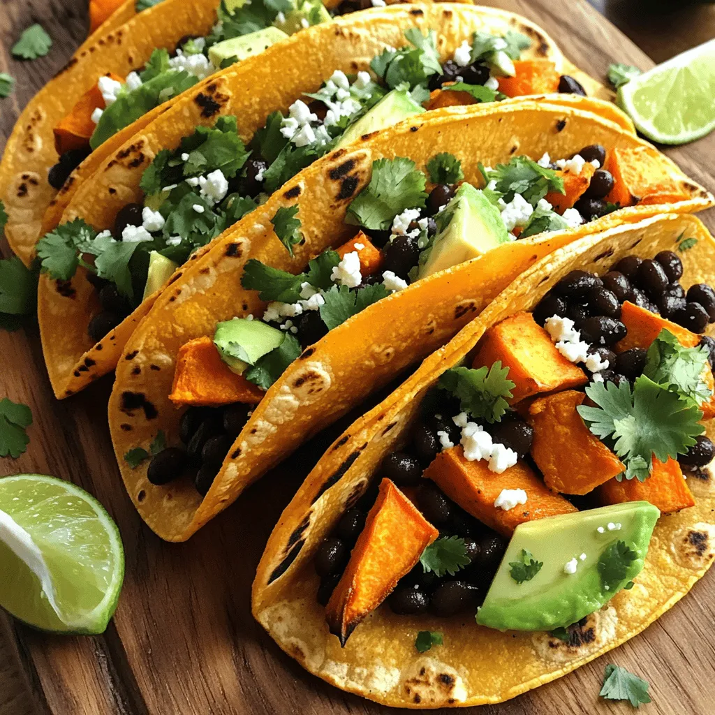 Savory Sweet Potato Black Bean Tacos Recipe