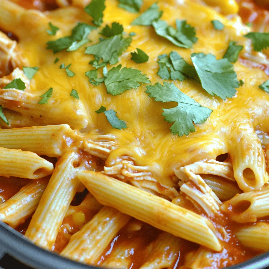 Instant Pot Creamy Chicken Enchilada Pasta Delight