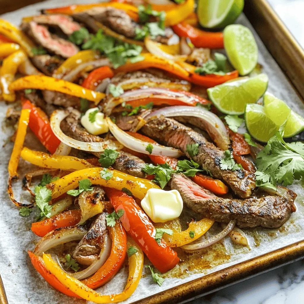 Sheet-Pan Garlic Butter Steak Fajitas Delightful Dish